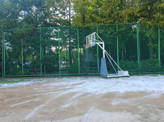 돌산읍중학교 운동장 잡초 제거: 전국산업안전으로 건강한 놀이 공간 만들기 관련 이미지