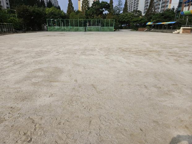 월산면초등학교 운동장 잡초 제거: 전국산업안전으로 깨끗한 공간 만들기!