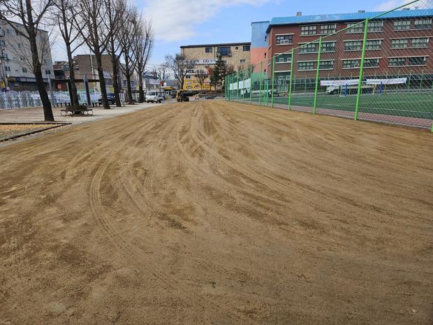 오곡면병설유치원 운동장 안전! 전국산업안전, 학교 시설관리 최고 수준