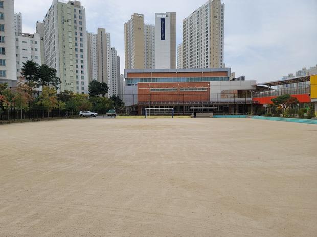 고흥군중학교 운동장 잡초 제거, 전국산업안전으로 안정된 놀이터 만들기! 관련 이미지