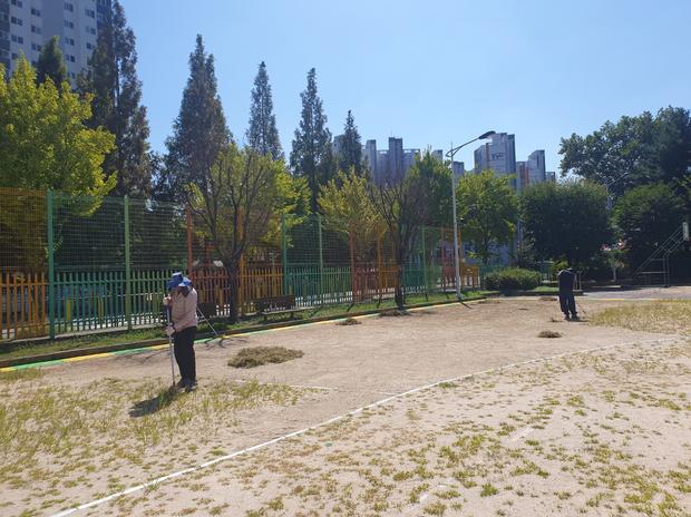 고흥읍초등학교 운동장 잡초 제거: 전문 시공으로 안전하고 아름다움을!
