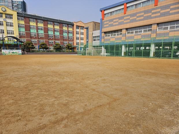 학교 운동장 안전! 해제면 초등학교 소금살포, 전국산업안전 최고 품질