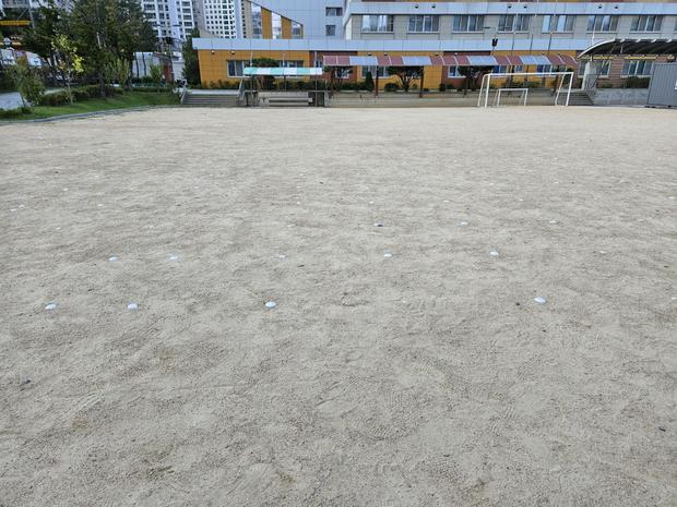 백수읍고등학교 운동장 모래보충: 전국산업안전으로 튼튼한  운동장 만들기!