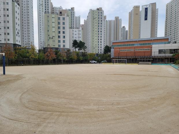 염산면병설유치원 운동장 소금살포 안전 전문가로  학교 시설관리 완벽하게!