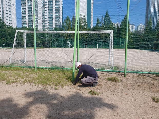 학교 운동장 잡초 제거, 전문 시공로 안전하고 깨끗한 환경 만들어보세요!