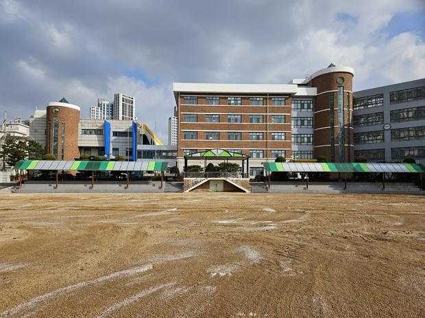 완도군유치원 운동장 소금 살포 ? 안전 최강 전문가로! ?‍??