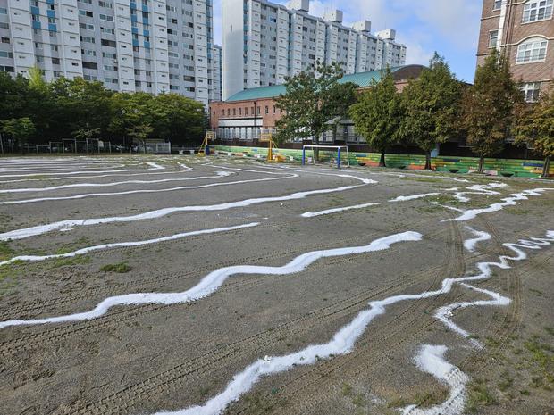 학교 운동장 잡초 제거: 전국산업안전으로 안전하고 건강한 놀이터 만들기!