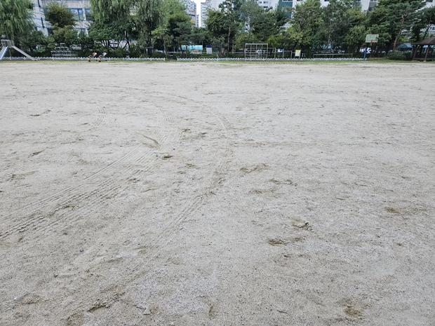 압해읍매화출장소 운동장 잡초 제거, 안전과 신뢰를 위한 전국산업안전 시공!