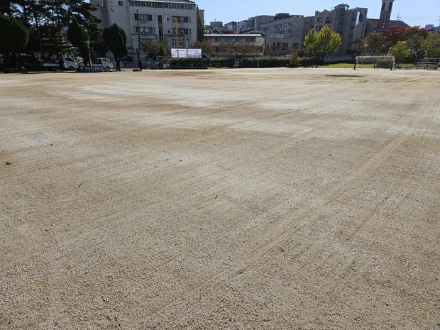 구리고등학교 운동장 마사토 충진공사, 혁신적인 시공으로 10년 이상 사용할 수 있는 ... 관련 이미지