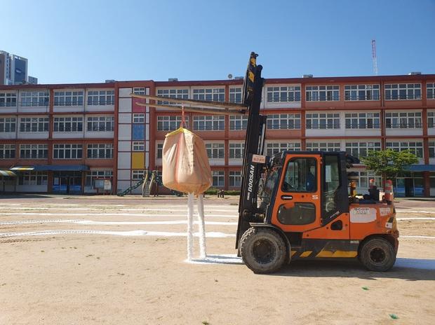 운동장 다짐작업, 의령고등학교 ?  케이스터디움으로 완벽한 재생 ?
