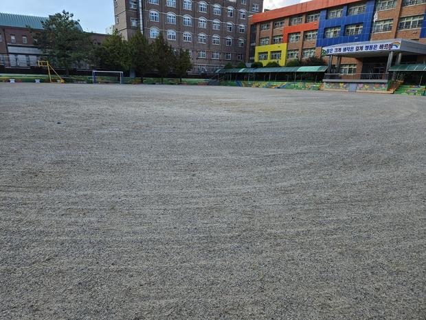 창녕고등학교 운동장 잔디 제거, 케이스터디움으로 완벽한 아웃풋!