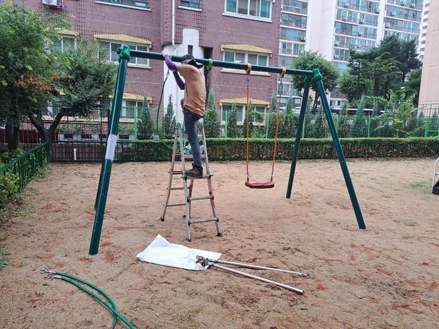 통영병설유치원놀이터, 낡아서 안전? 케이스터디움으로 새롭게 교체!