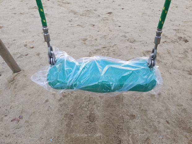 횡성초등학교 운동장, 그네 교체 전문가 케이스터디움 ?  더 빠르고 안전하게!