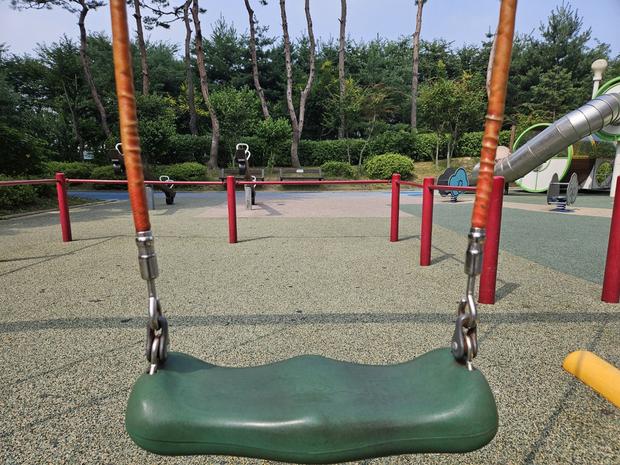 단양초등학교 운동장 그네 교체, 튼튼하고 안전하게! 케이스터디움 전문가의  학생들의 ...