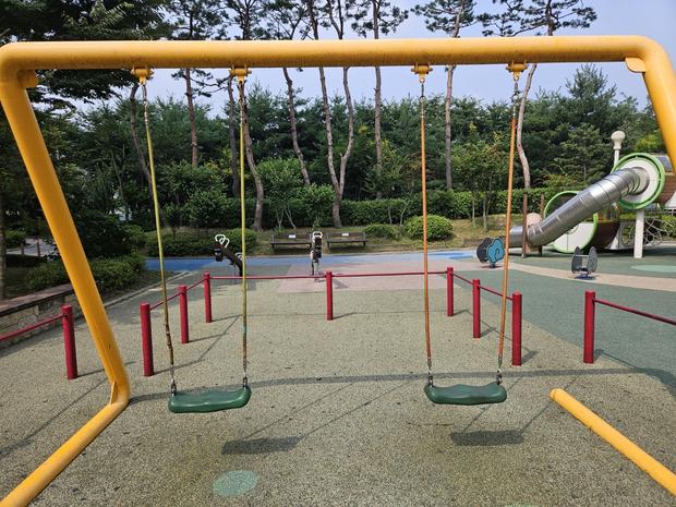 광양초등학교 운동장 그네 교체 | 전문 시공, 믿음직한 안전 확보!